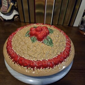 Vintage Keebler Ready Crust Ceramic Pie Plate With Lid